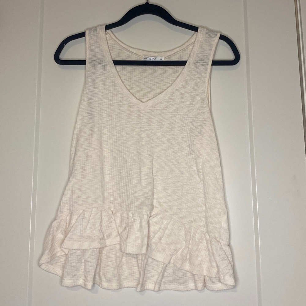 TJ Maxx cream ribbed tank top!